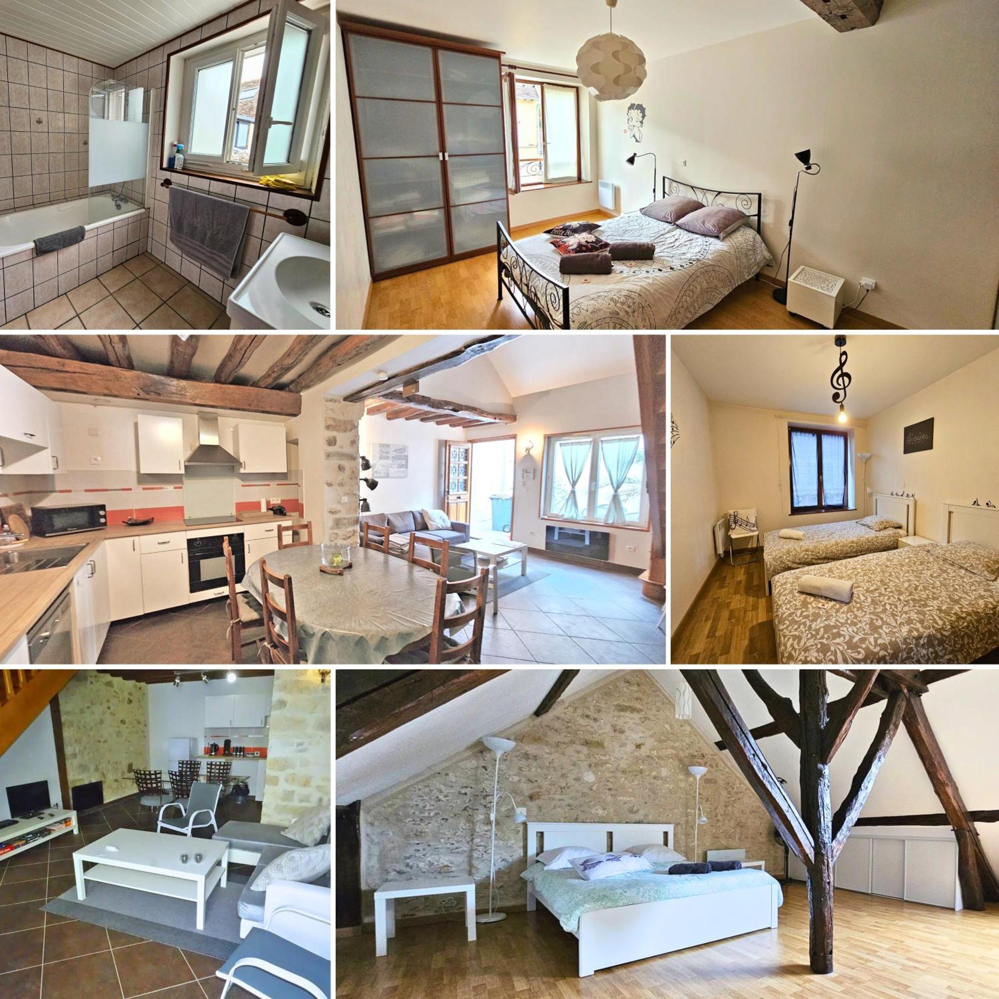 Triplex Sisley - Maison Atypique Avec Cour Exterieure Moret-sur-Loing Luaran gambar